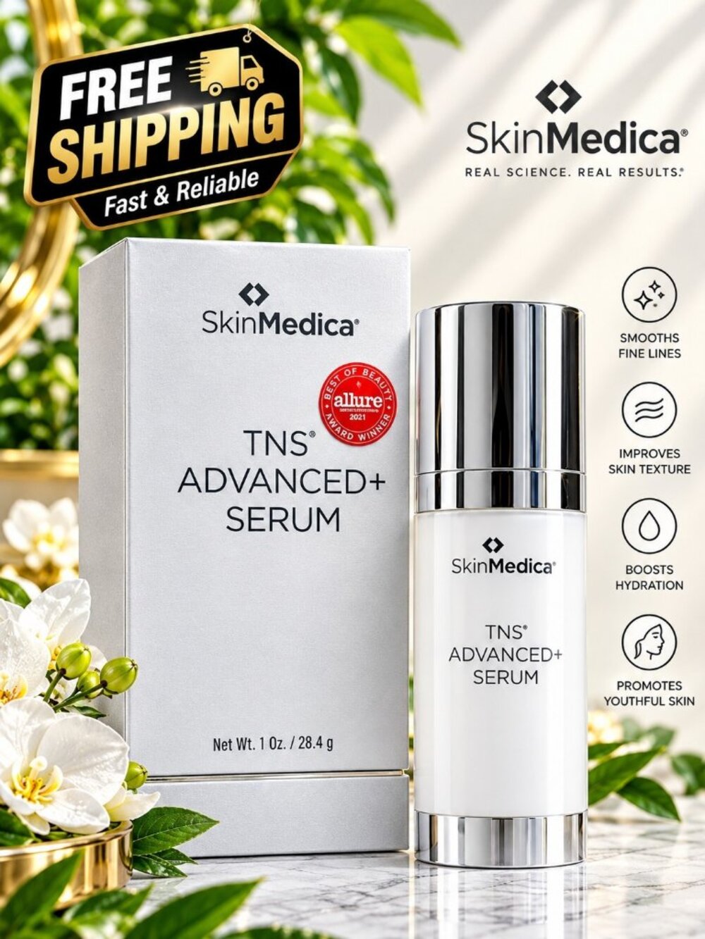 SkinMedica TNS Advanced+ Serum 1 oz / 28.4 g – Premium Facial Skin Serum